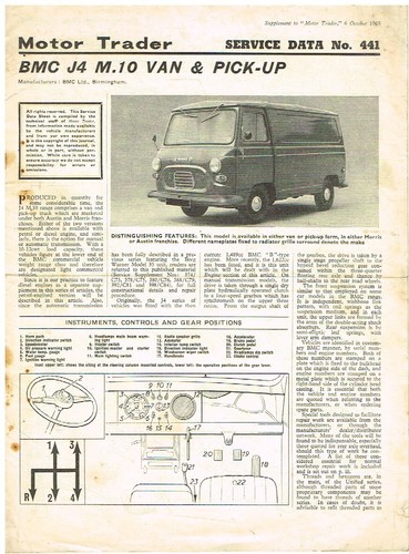 Austin morris van pick - j4,