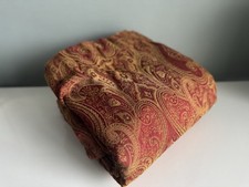 Large Heavy Dunelm Red Novello Door Pencil Pleat Lined Curtain READ DESCRIPTION