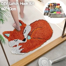 DIY Latch Hook Kit Fox Rug