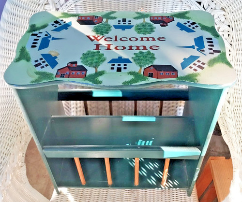 Vintage handpainted wood side - vintage,