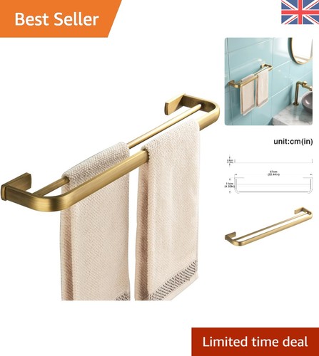 Brushed brass oval towel rail - towel,