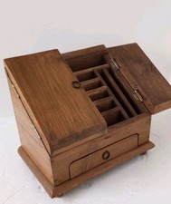 ANTIQUE WOODEN STATIONERY BOX