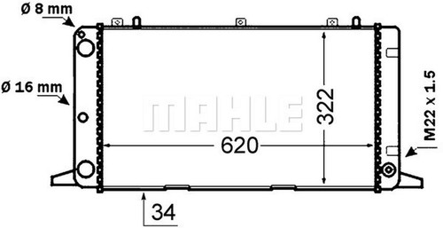 Mahle coolant radiator - coolant,