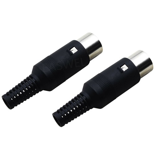 Din plug pin male - plug, inline