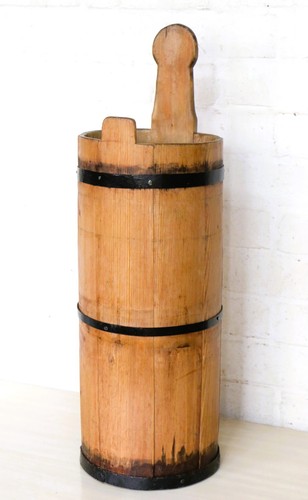 Antique wooden butter churn - antique,