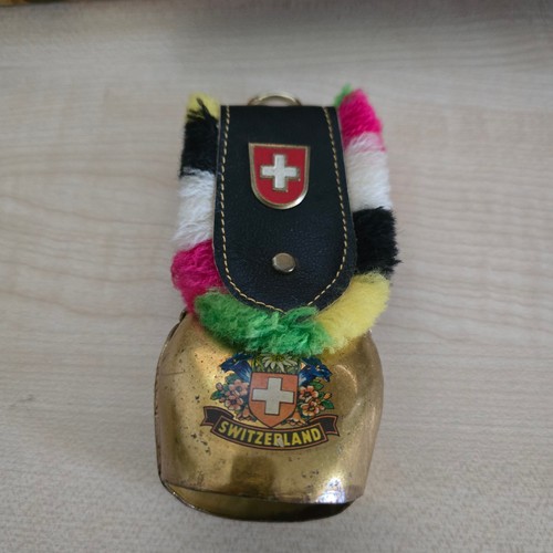 Vintage swiss cow - bell, fabric