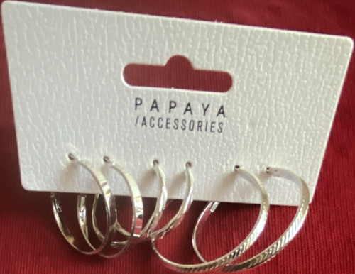 Papaya hoop earrings set - earrings,