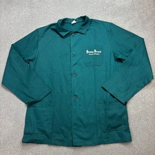 VTG French Jacket Adult Large Green Chore Work Wear Canvas Utility Military Mens