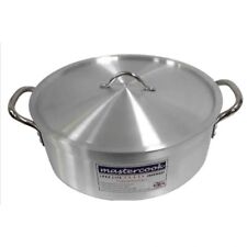 60cm Heavy Duty 7mm Catering Casserole Aluminium Cooking Pot Brazing Shallow Pot