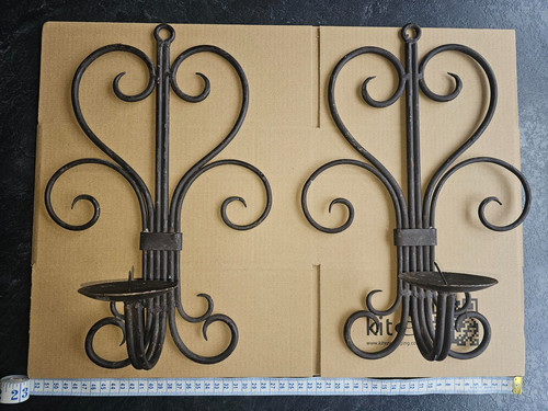 Vintage hand forged wrought - hand‑forged,
