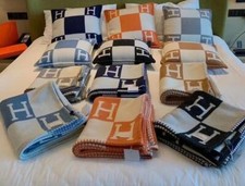 New Cashmere Throw Blanket Wool Plaid Soft Warm Shawl Sofa Bedding Blanket Gift