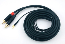 Thorens RCA Turntable Cable with Ground Wire 150cm Aluminum Conductors