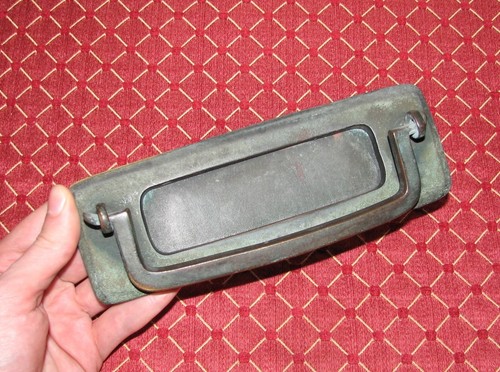Antique bronze letter - , box
