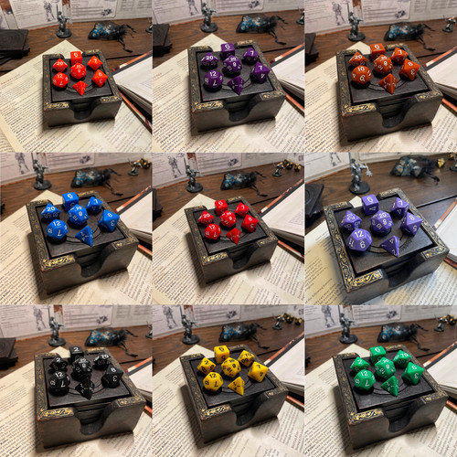 New solid colour dice 7pcs - dice,