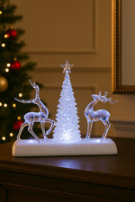 Christmas LED Reindeer Ornament Light Up Decoration Home Decor Musical Stag 24cm