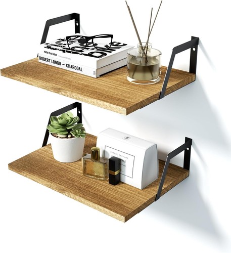 2pcs floating shelves rustic - 2pcs,