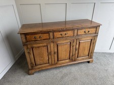 Antique Style Solid Oak Sideboard Dresser Base Titchmarsh Oak Lockable Cupboards