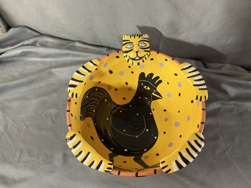 Vintage garson folk art cat - folk,