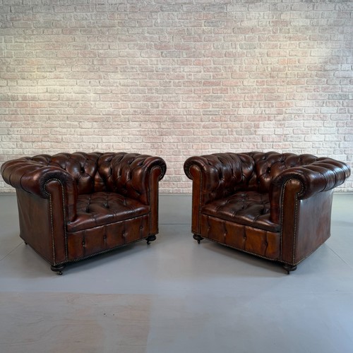 Vintage pair chesterfield - vintage,