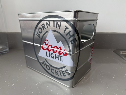 Coors light bottle metal tin - coors,