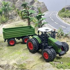 16.5 Inches/42Cm Large Farm Tractor Toys with Trailer, Realistic Farm Tractor Se