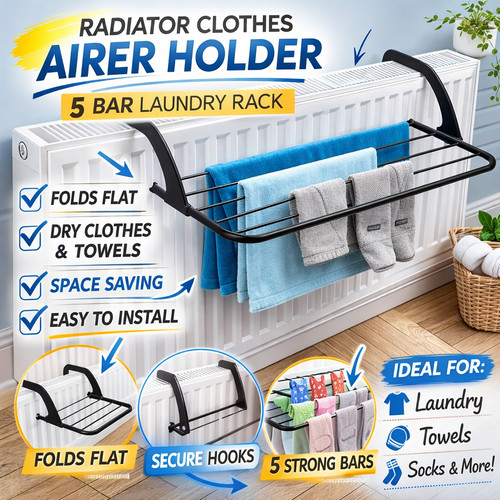 Radiator clothes airer holder - clothes,