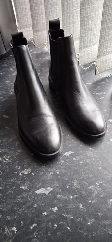 Zara leather chelsea boots - leather,