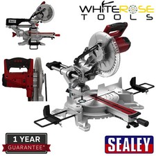 Sealey Mitre Saw 255mm Sliding Compound Power Tool Laser Guide Workshop DIY
