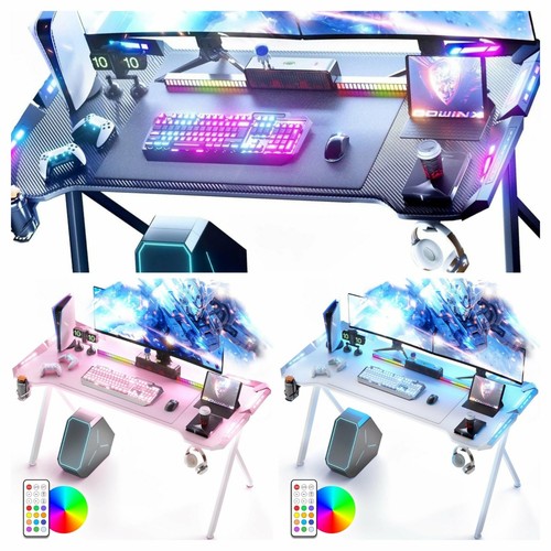 Dowinx gaming desk with led - gaming,