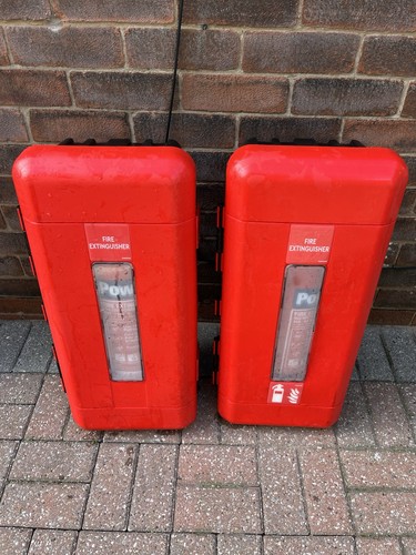 Powder fire extinguisher with - fire,