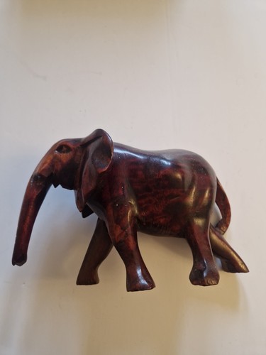 Hand carved wooden elephant - carved,