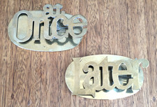 Pair of Vintage Brass Office