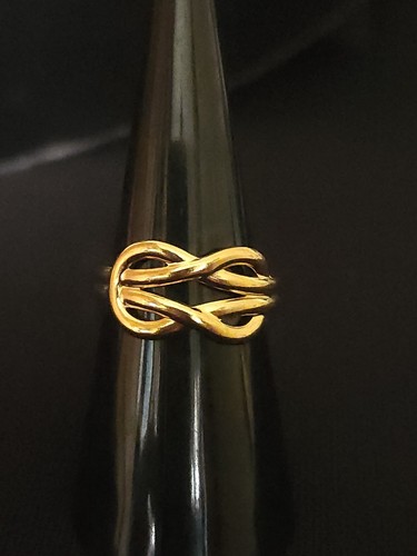 Stainless steel knot open ring - steel,