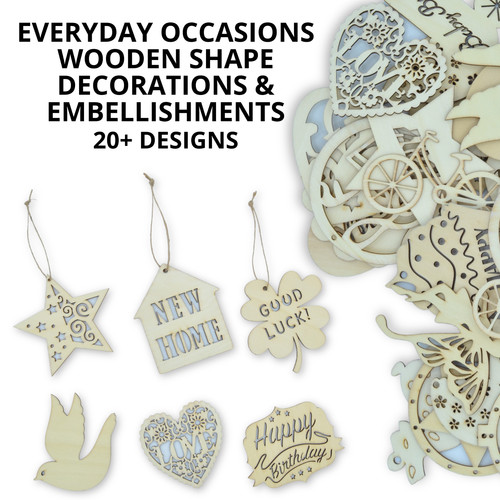 Wooden mdf shapes hanging - shapes,