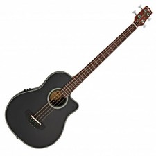 Roundback Electro Acoustic Bass Guitar by Gear4music Black