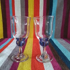 Vintage Cobalt Blue Ball Stem