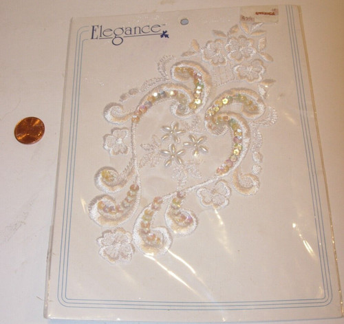 Elegance white pearl beaded - white,