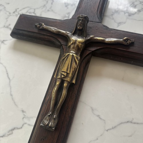 Large antique french - antique, crucifix