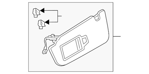 Genuine audi sun visor - genuine,