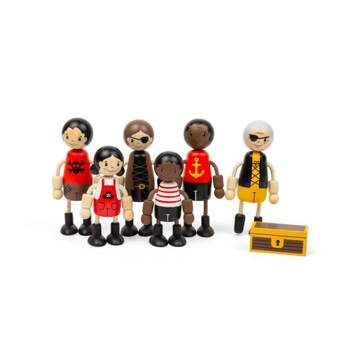 Bigjigs toys pirate dolls - pirate, 6