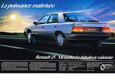 ADVERTISING 1985 RENAULT 25 V6 TURBO (2 pages)