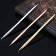 Metal Ballpoint Pen Slim Ball Pen Business Writing Office School Supplies Gift@
