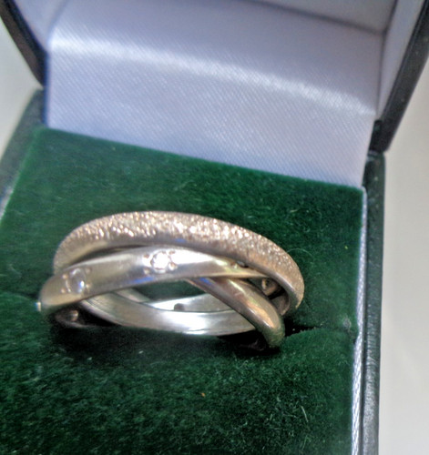 Silver wedding ring - silver,