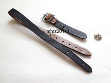 WWII German M35 M40 M42 helmet Black Leather Chin Strap (without helmet)