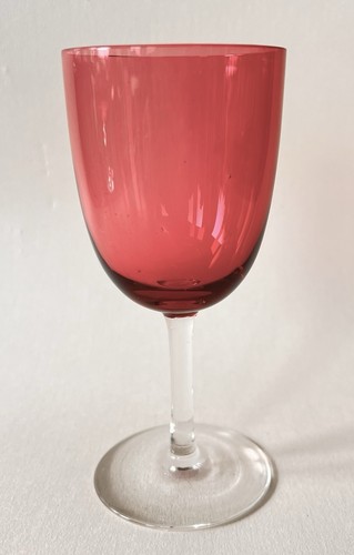 Antique cranberry glass with - antique, a