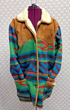 Vintage Aztec Blanket Coat Sz