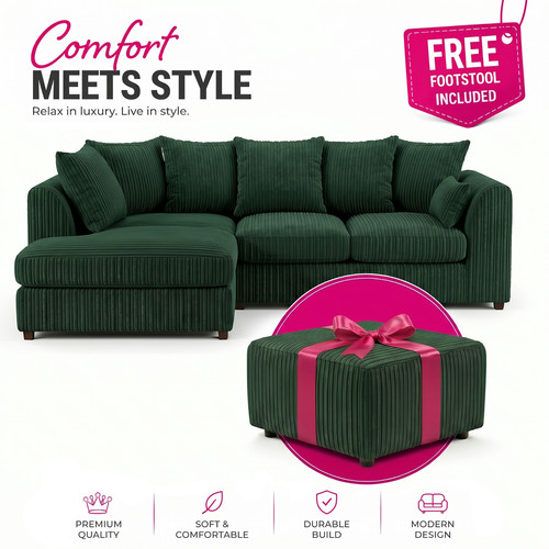 Corner sofa jumbo cord - corner,