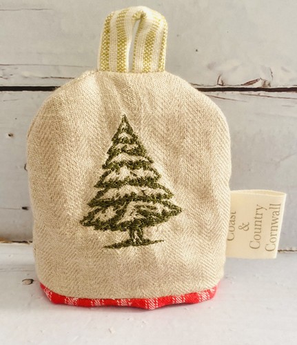 Xmas tree fabric egg - egg, cosy