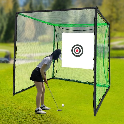 Adult golf practice - adult, cage