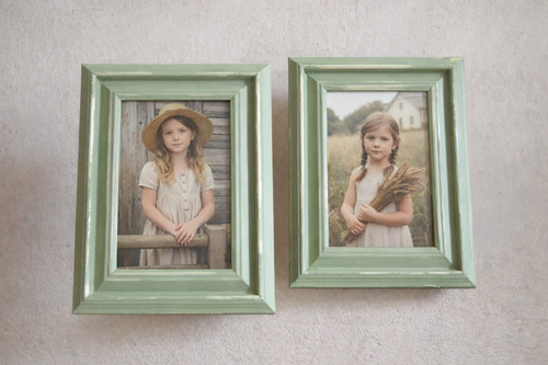 Vintage pair sage green photo - vintage,